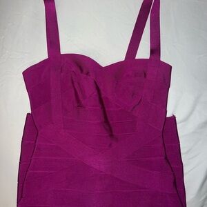 Hot Miami Styles Fuchsia Midi Dress